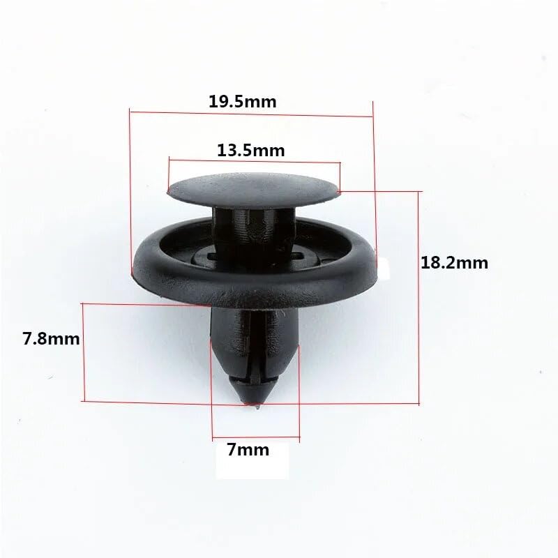 トヨタ 系 90467-07166 20個セット 7mm穴径 タイヤハウス用 リアバンパーアンダー用 プッシュリベット トリムクリップ内張り グリルクリップ 互換品