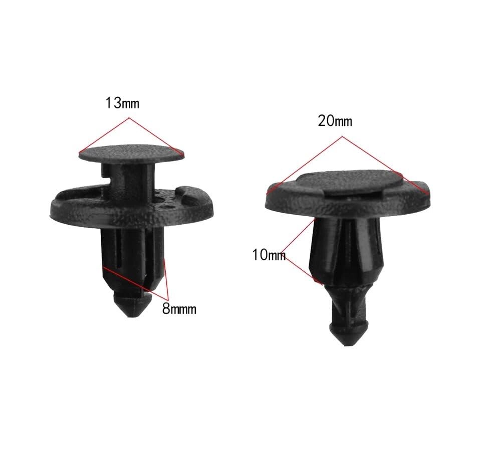 ニッサン 系 01553-05323 20個セット 8mm穴径 フロントフェンダー用 プラスティリベット プッシュリベット トリムクリップ内張りクリップ 互換品